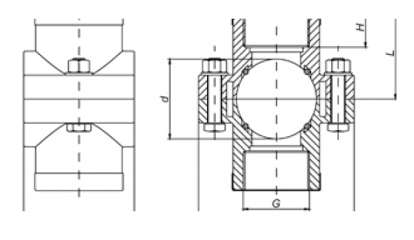 PP 110 x 1½" Doppel- Anbohrschelle mit Verstärkung IG